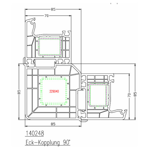 Corner coupling