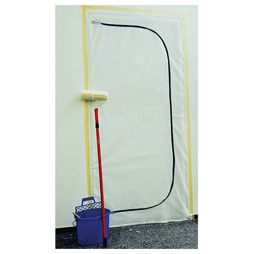 Dust protection door with zipper