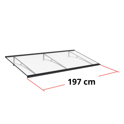 197 cm x 83.5 cm x 22 cm