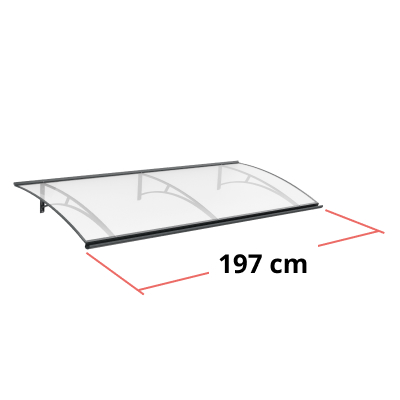 197 cm x 83.5 cm x 22 cm