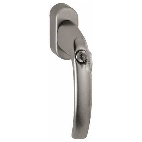 HOPPE Atlanta lockable window handle, steel colour